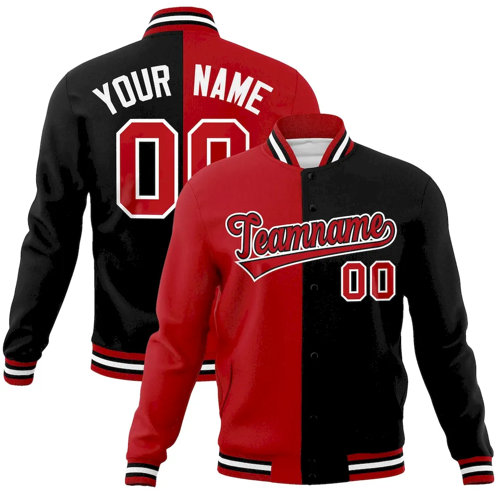 Custom Aqua White Varsity Full-Snap Letterman Two Tone Split Fashion Jacket