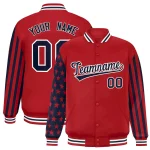Custom Red White-Gold Personalized Gradient Fashion Authentic Football Jersey
