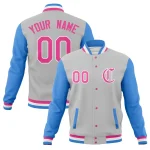 Custom Varsity Letterman Baseball Jackets Personalized Full-Snap Stitched Coats for Men Women