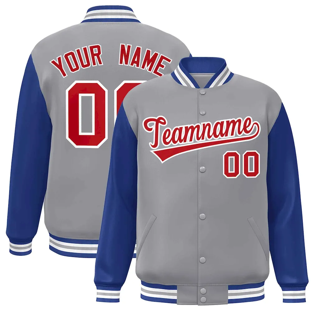 Custom Black Orange-Black Letterman Solider Classic Style Varsity Full-Snap Jacket