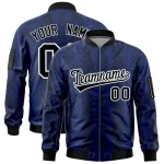Custom Navy Powder Blue Gradient Personalized Side Pattern Authentic Football Jersey