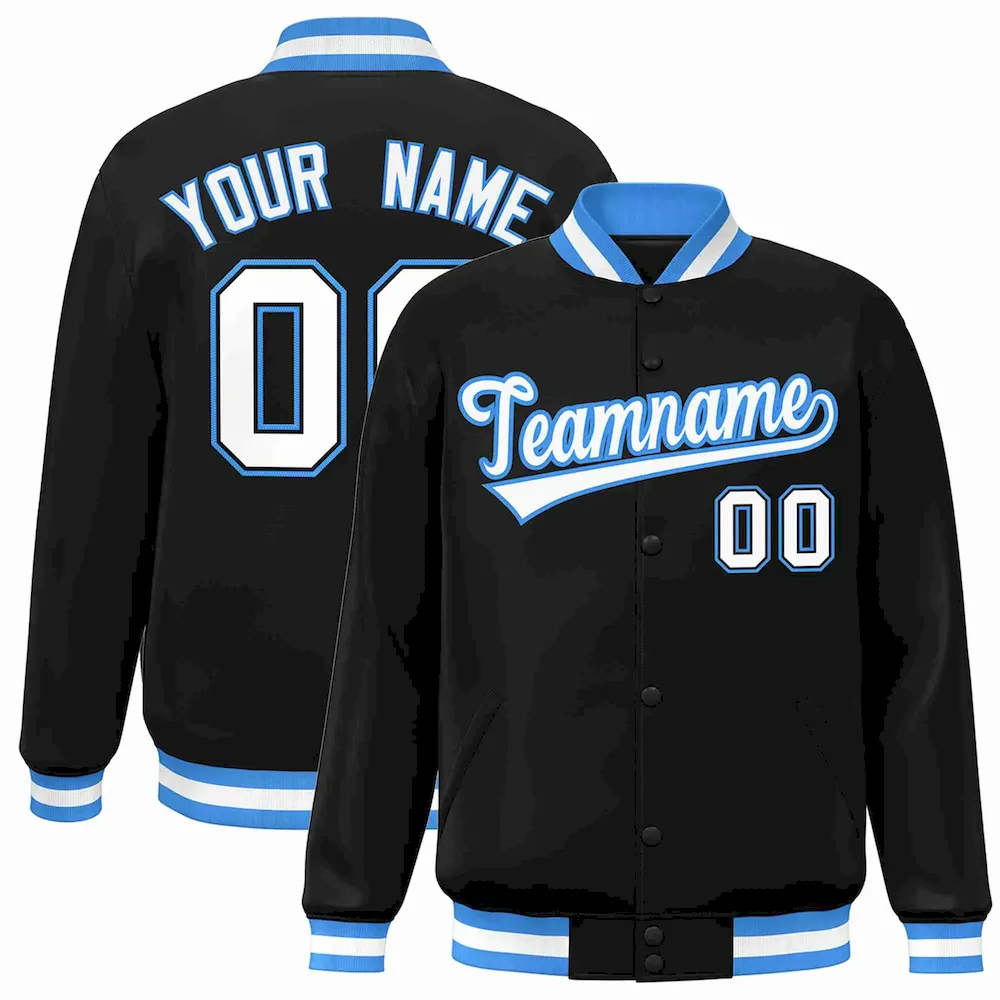 Custom Red White-Black Classic Style Varsity Full-Snap Letterman Jacket