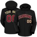 Custom Cream Red Pinstripe Personalized Two-Tone Authentic Baseball Jersey