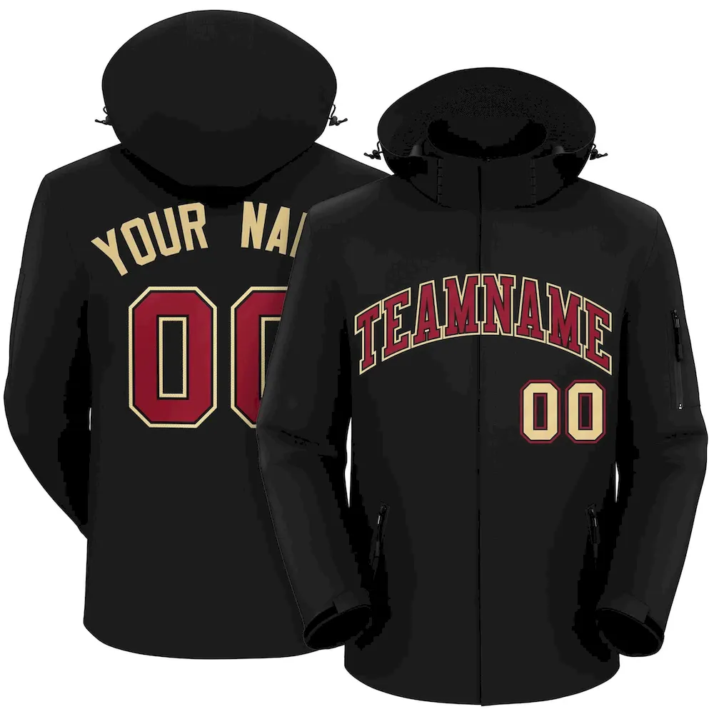 Custom Cream Red Pinstripe Personalized Two-Tone Authentic Baseball Jersey
