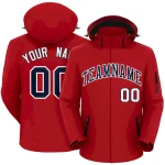Custom Red Navy-White Classic Style Waterproof Jacket