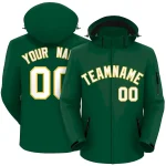 Custom Green White-Gold Classic Style Waterproof Jacket