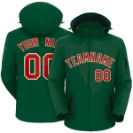 Custom Green Red-Khaki Classic Style Waterproof Jacket