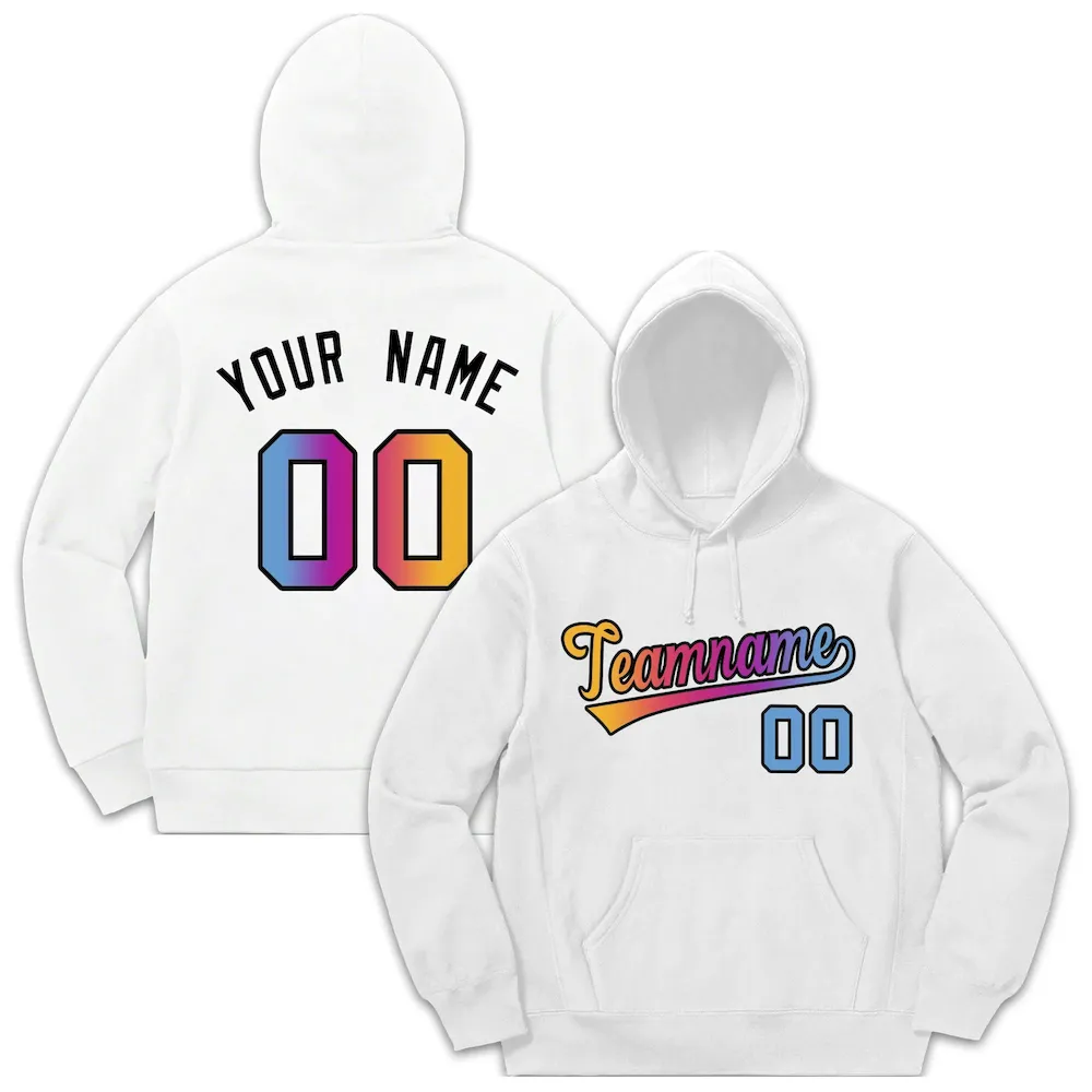Custom White Classic Style Sweatshirt Fashion Hoodie Uniforms