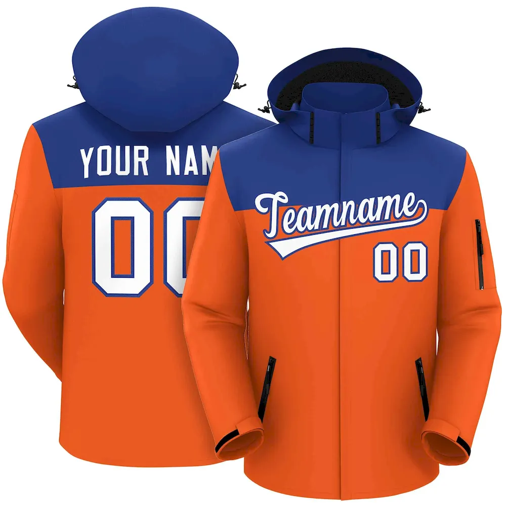 Custom Orange White-Light Blue Flat Eaves Sport Baseball Cap Design for Men/Women/Youth