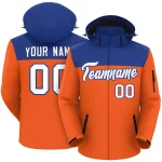 Custom Navy Powder Blue Gradient Stripe Fashion Authentic Two-Button Baseball Jersey