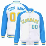 Custom Gold Purple Raglan Sleeves Gradient Thick Stripe Authentic Baseball Jersey