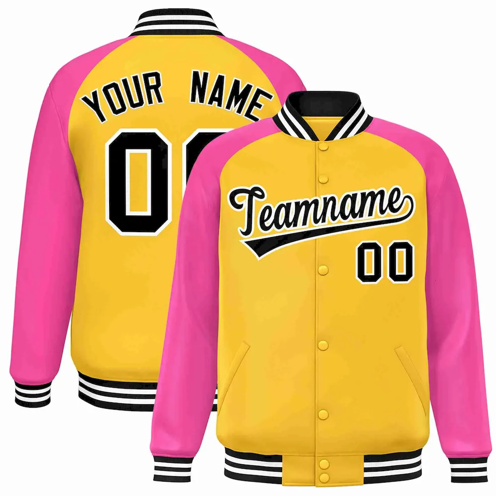 Custom Gray Purple-White Raglan Sleeves Varsity Full-Snap Letterman Jacket
