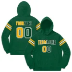Custom Stitched Green Red-Yellow Cotton Pullover Sweatshirt Hoodie