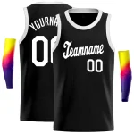 Custom Black White Classic Tops Fashion Sportwear Basketball Jersey