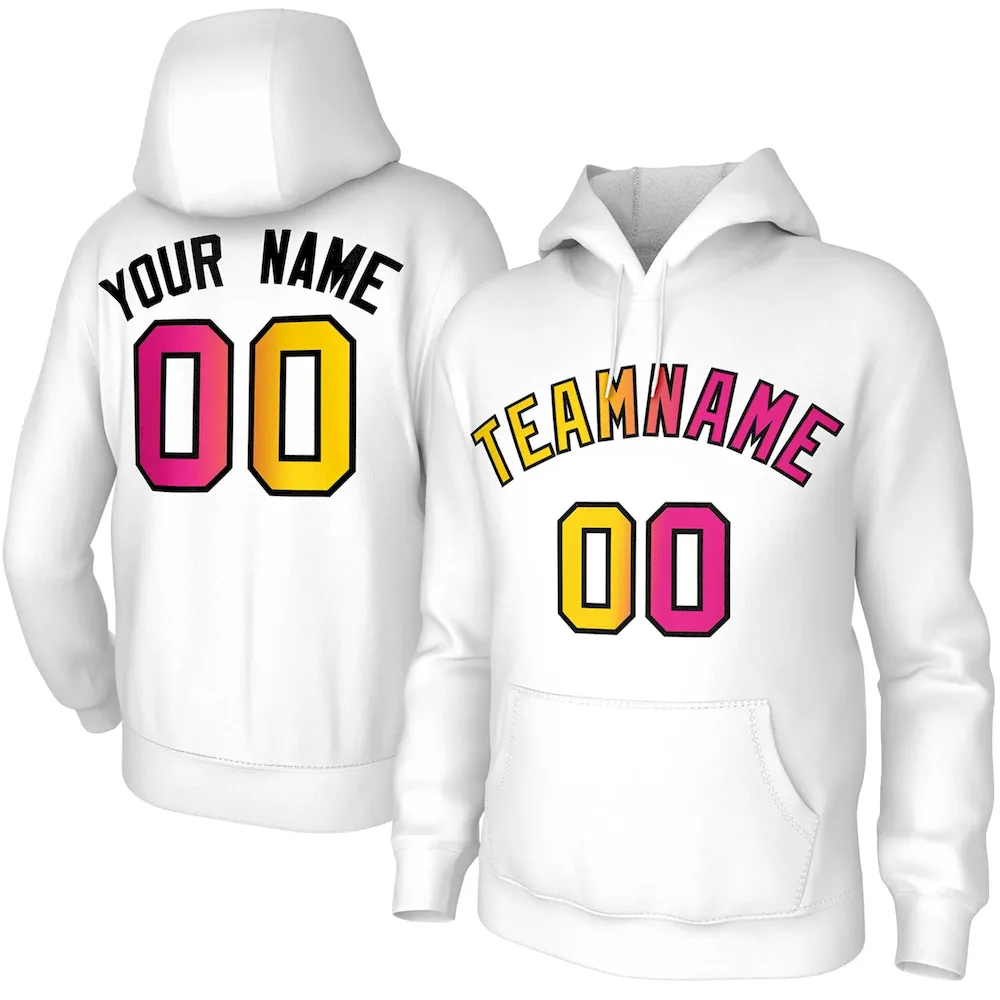 Custom Black White-Black-Gray Classic Style Training Uniform Pullover Hoodie