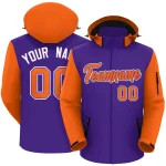 Custom Navy Orange-White Classic Style Baseball Jersey For Women