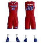 Custom Red Royal-White Graffiti Pattern Sets Claw Element Basketball Jersey
