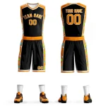 Custom Black Orange-White Graffiti Pattern Sets Lightning Basketball Jersey