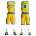 Custom Royal Gold-White Graffiti Pattern Sets Lightning Basketball Jersey