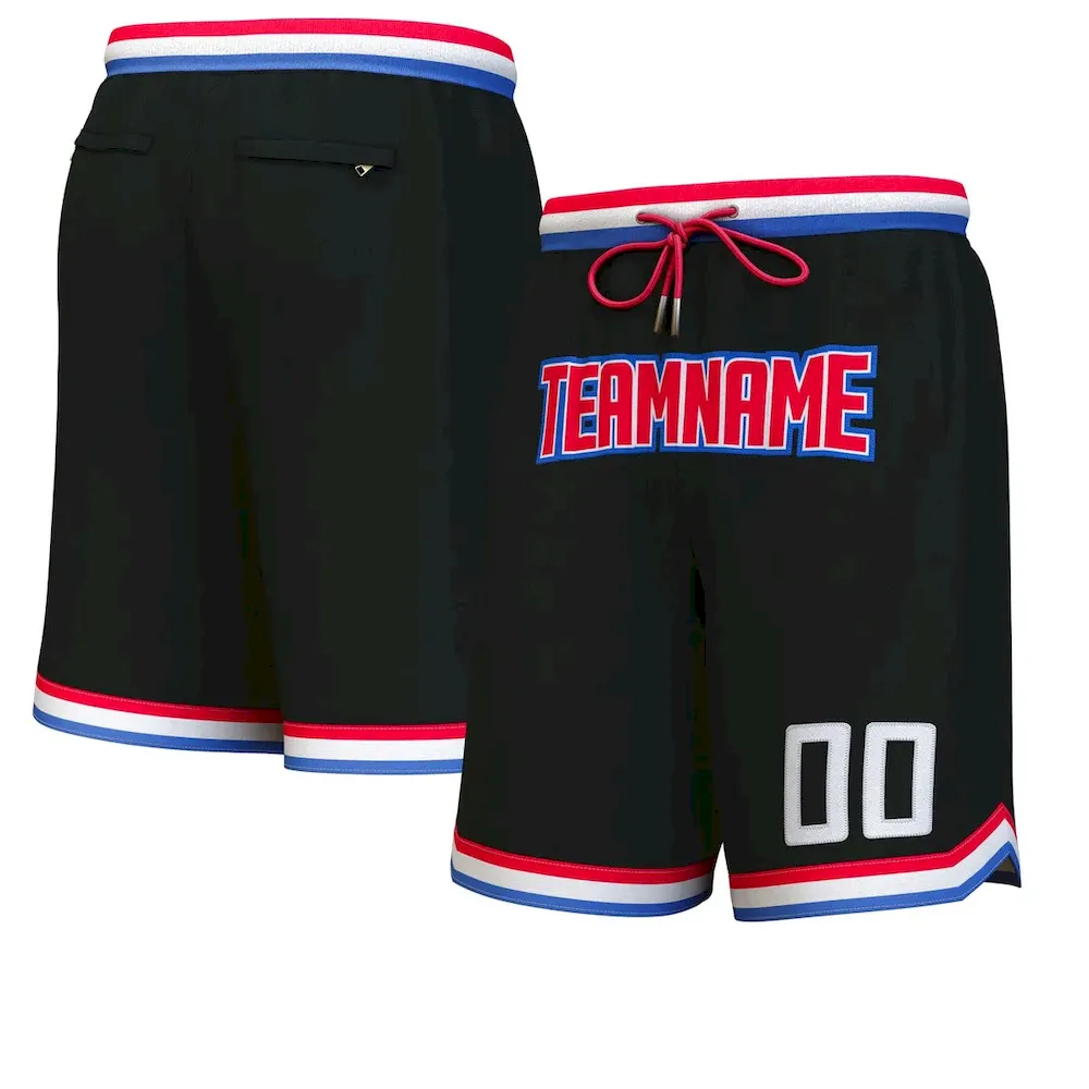 Custom White Navy-Yellow Personalized Basketball Shorts