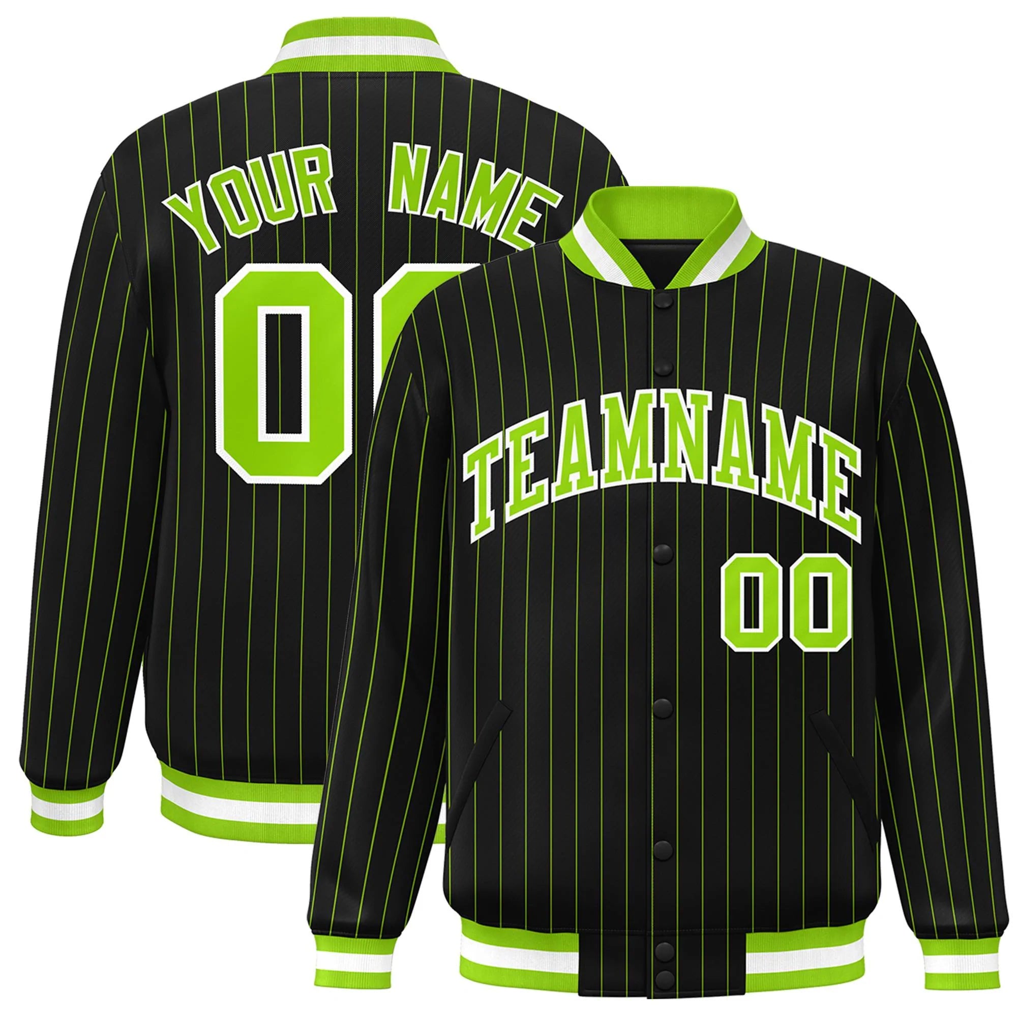 Custom Red White-Red Stripe Fashion Letterman Bomber Varsity Jacket