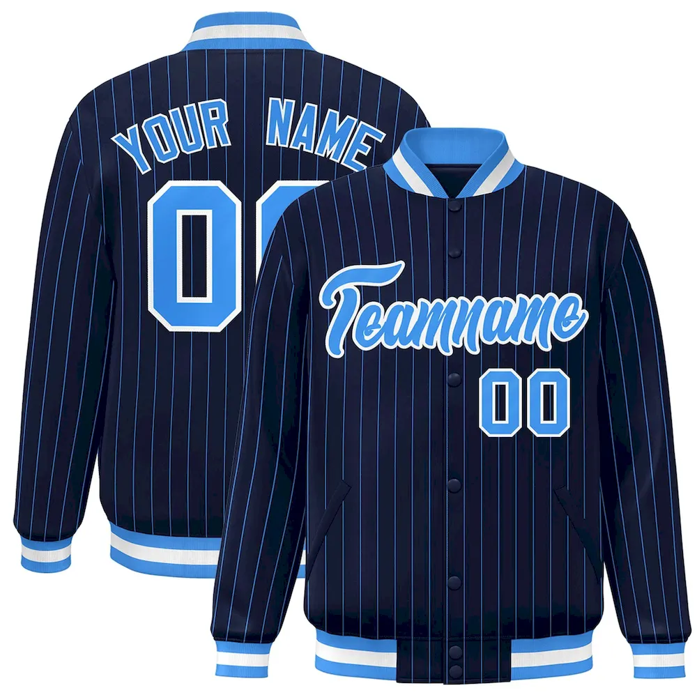 Custom Black White-Powder Blue Classic Style Authentic Baseball Jersey