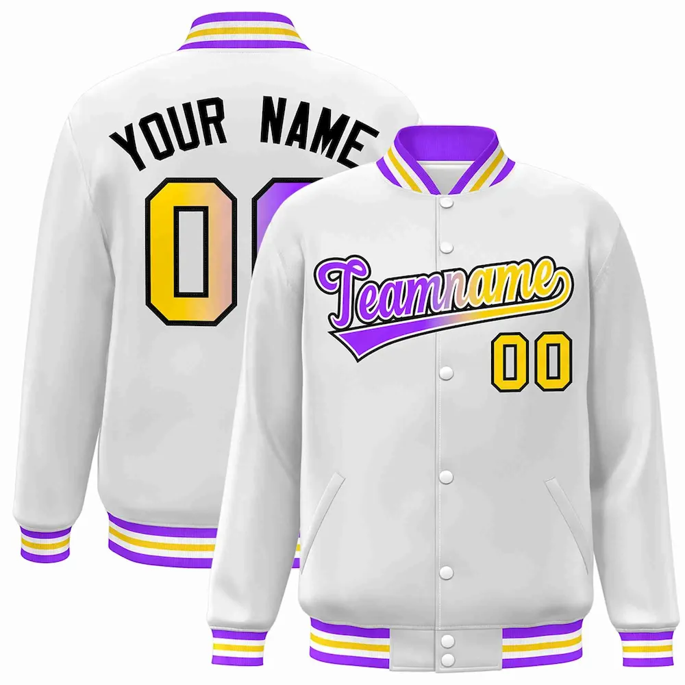Custom Gold Purple Personalized Classic Authentic Baseball Jersey