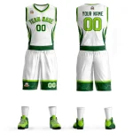 Custom White Neon Green-Green Graffiti Pattern Sets Lightning Basketball Jersey