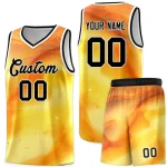 Custom Purple White Pattern Tie Dye Sports Uniform Basketball Jersey
