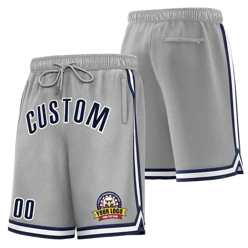 Custom Black Royal-Orange Classic Style Basketball Mesh Shorts