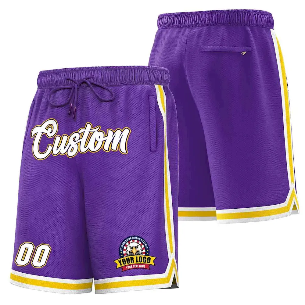Custom Maroon White-Black Classic Style Basketball Mesh Shorts
