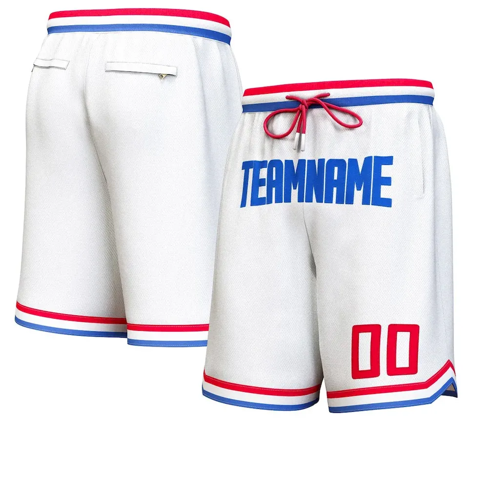 Custom Purple Gray-White Personalized Basketball Shorts