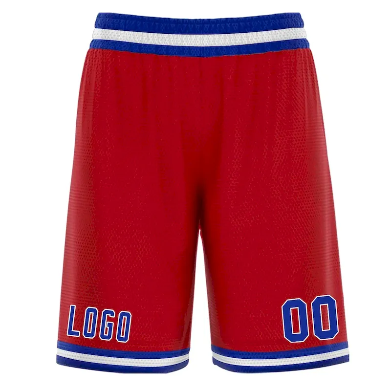 Custom Red Blue White Basketball Shorts