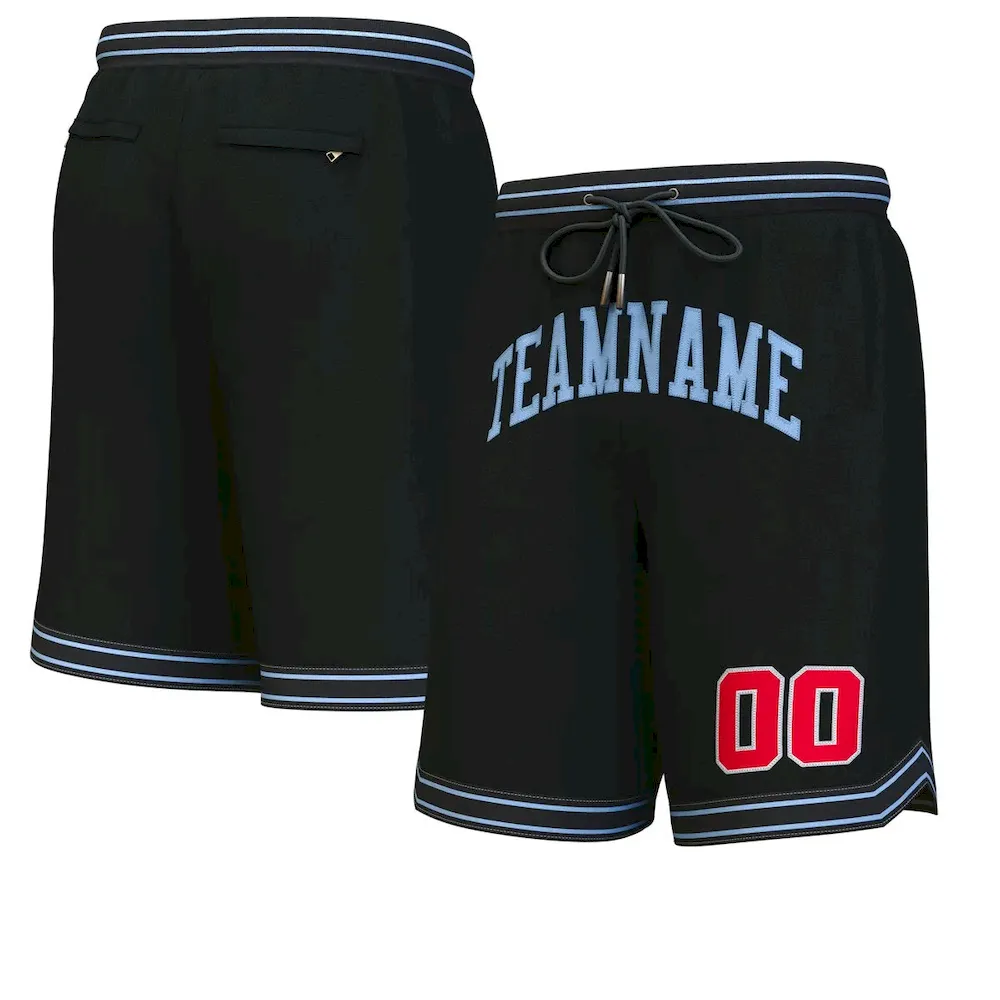 Custom Red Black Personalized Gradient Fashion Basketball Shorts