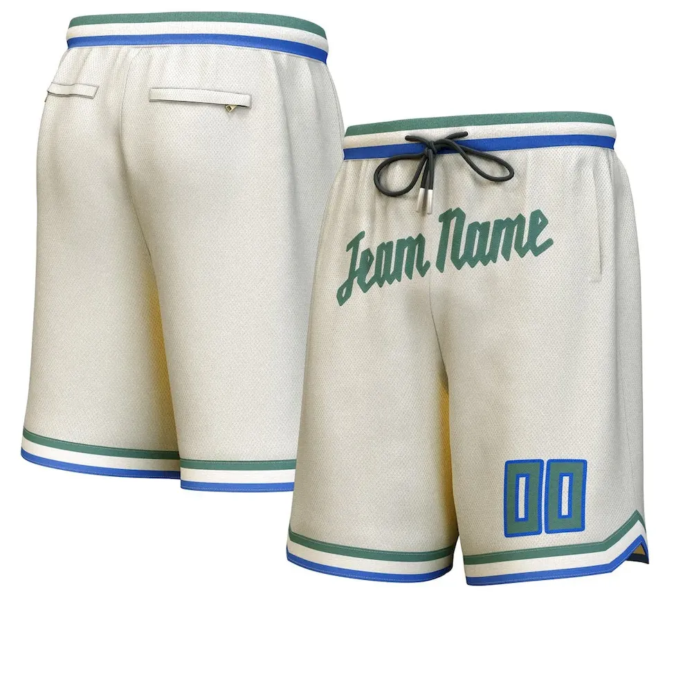 Custom White Navy Personalized Gradient Fashion Basketball Shorts