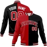 Custom Red White-Black Classic Style Authentic Baseball Jersey