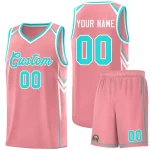 Custom Light Pink Arrow Graffiti Pattern Sports Uniform Basketball Jersey