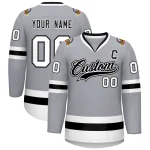 Custom Khaki Red-Gold Classic Style Hockey Jersey