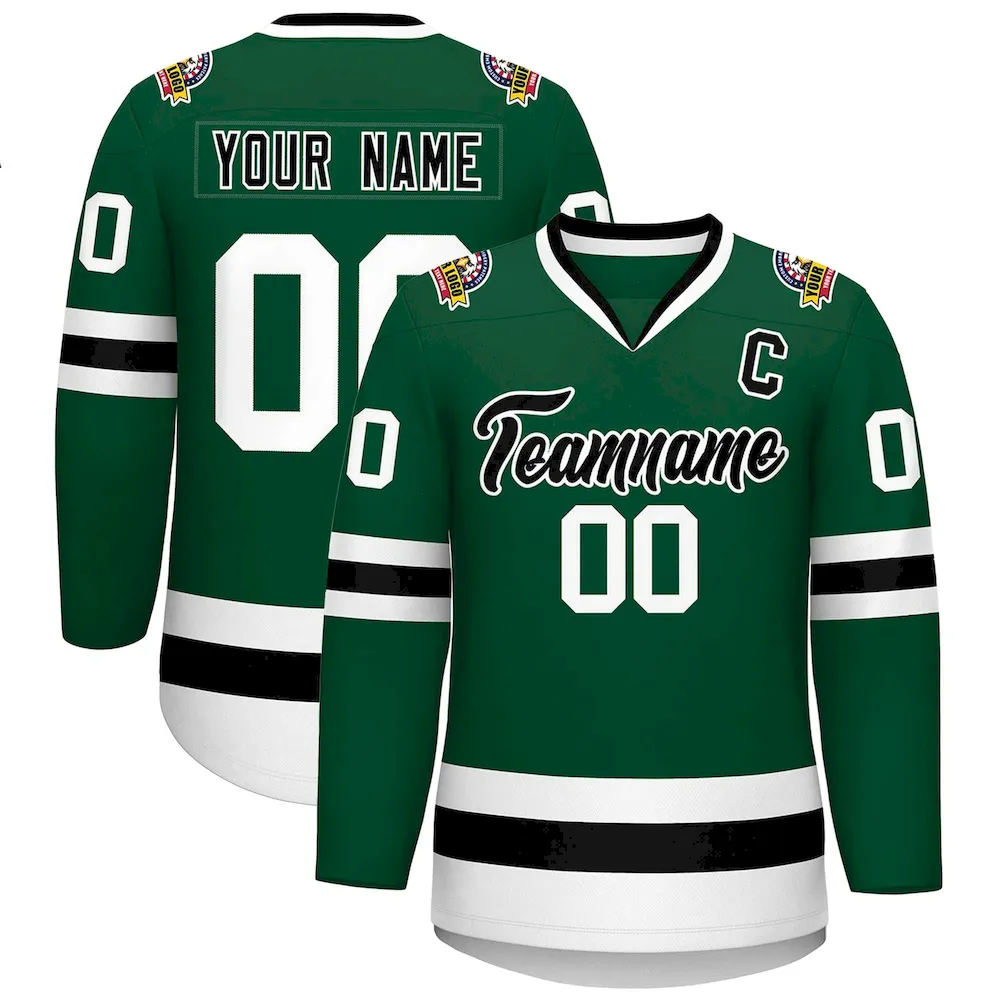 Custom Brown Gold-White Classic Style Hockey Jersey