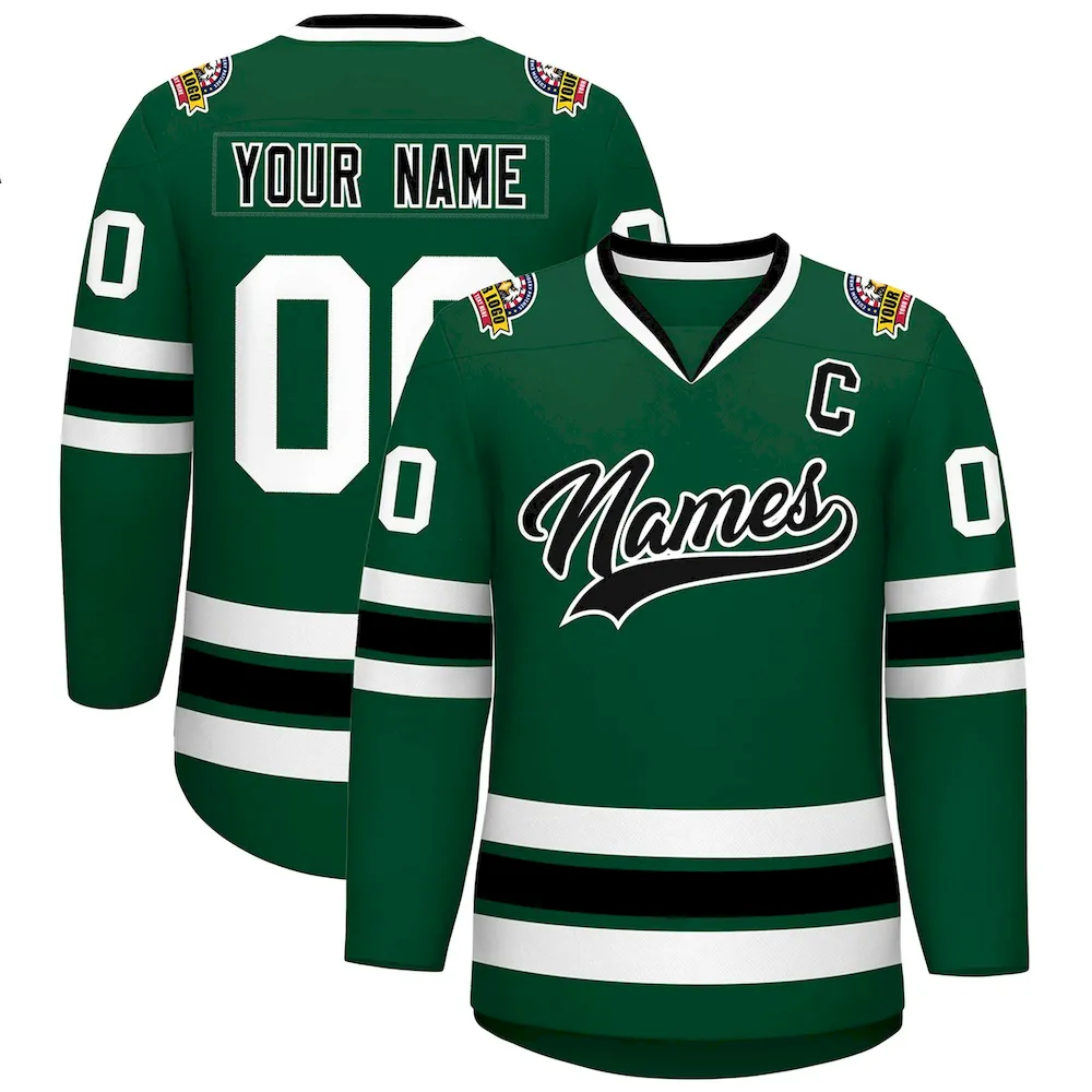 Custom Brown Gold-White Classic Style Hockey Jersey