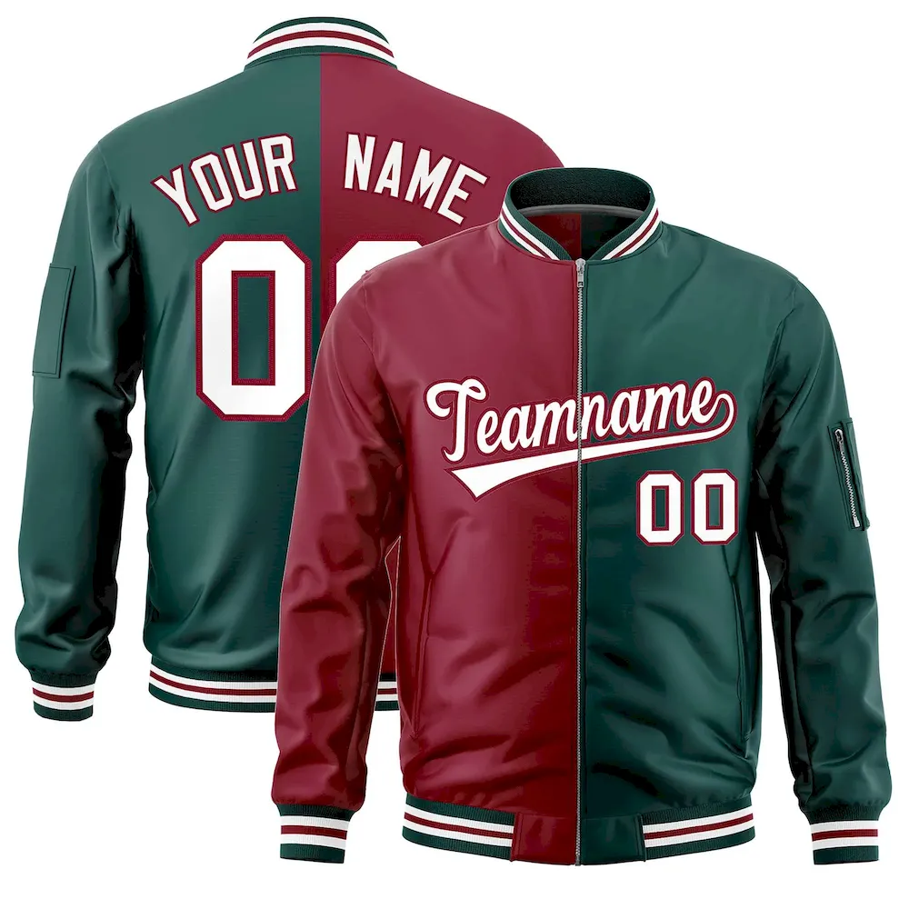 Custom Red Black Split Fashion Coconut Tree Design Authentic Baseball Jersey
