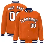 Custom Kelly Green Orange Personalized Color Block Authentic Baseball Jersey