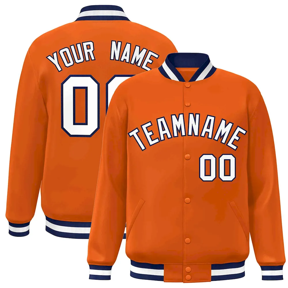Custom Kelly Green Orange Personalized Color Block Authentic Baseball Jersey