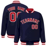 Custom Navy Silver Personalized Color Block Authentic Baseball Jersey