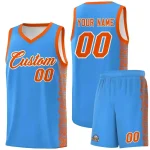 Custom Powder Blue Gold Personalized Indians Pattern Sets Sports Uniform Basketball Jersey