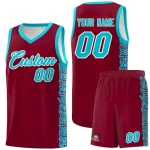 Custom Crimson Sky Blue Personalized Indians Pattern Sets Sports Uniform Basketball Jersey