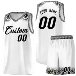 Custom White Black Personalized Indians Print Sets Sports Uniform Basketball Jersey