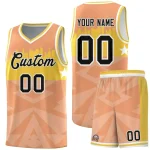 Custom Orange Personalized City Silhouette Pattern Sports Uniform Basketball Jersey