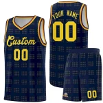 Custom Royal Black Trailblazer Dot Pattern Sports Uniform Basketball Jersey