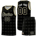 Custom Black Old Gold Trailblazer Dot Pattern Sports Uniform Basketball Jersey